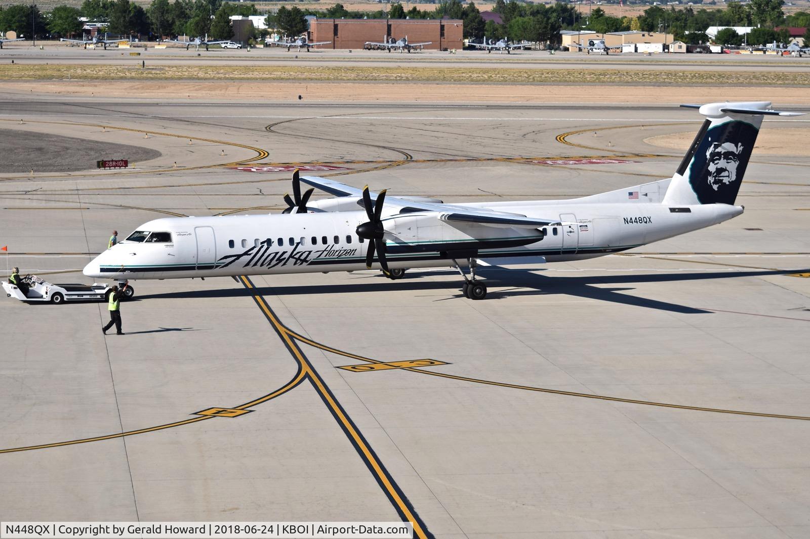N448QX, 2012 De Havilland Canada DHC-8-402 Dash 8 Dash 8 C/N 4409, Push back from the gate.