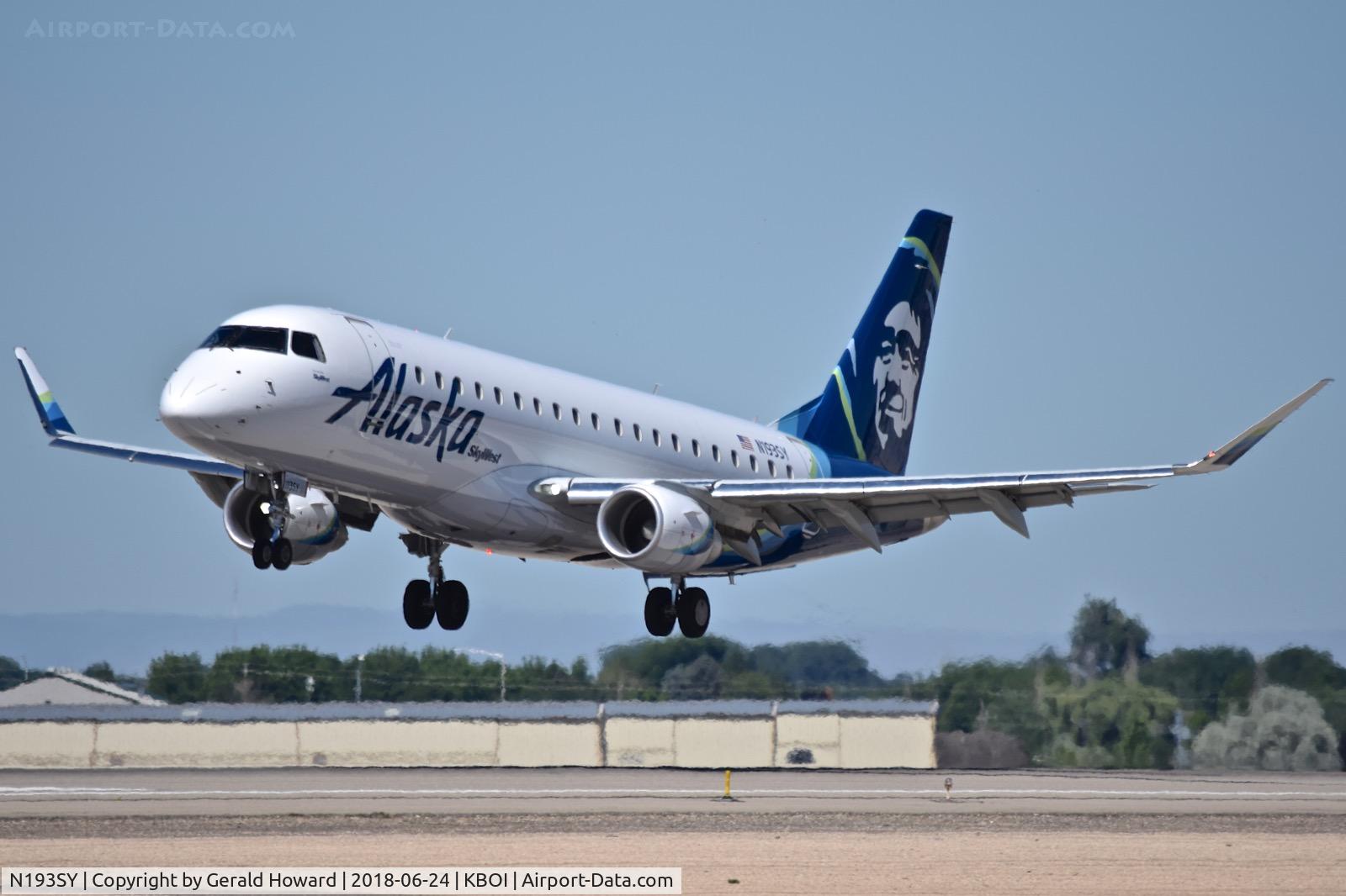 N193SY, 2017 Embraer 175LR (ERJ-170-200LR) C/N 17000690, past the numbers on RWY 10L.