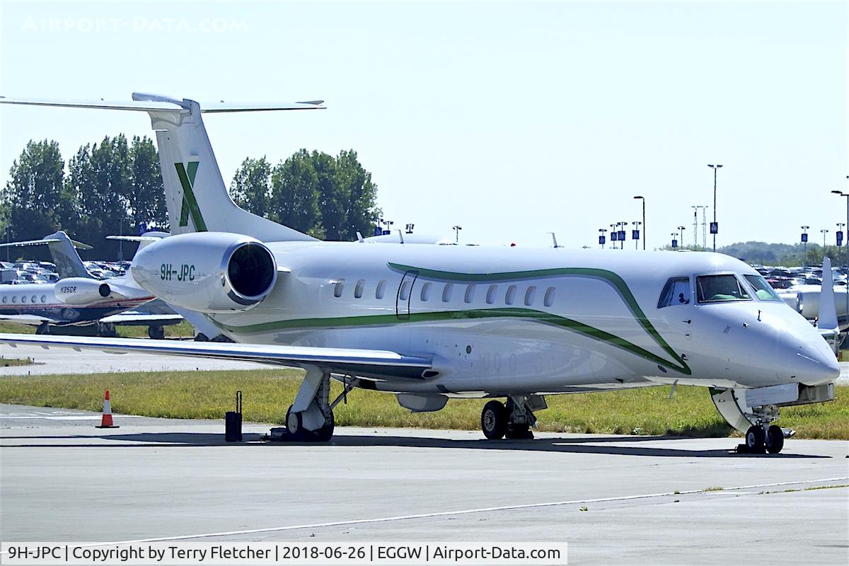 9H-JPC, 2007 Embraer EMB-135BJ Legacy C/N 14501010, at London Luton