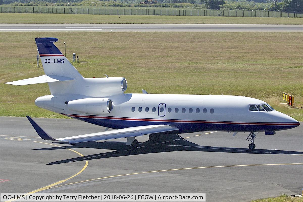 OO-LMS, 2014 Dassault Falcon 900LX C/N 285, at London Luton