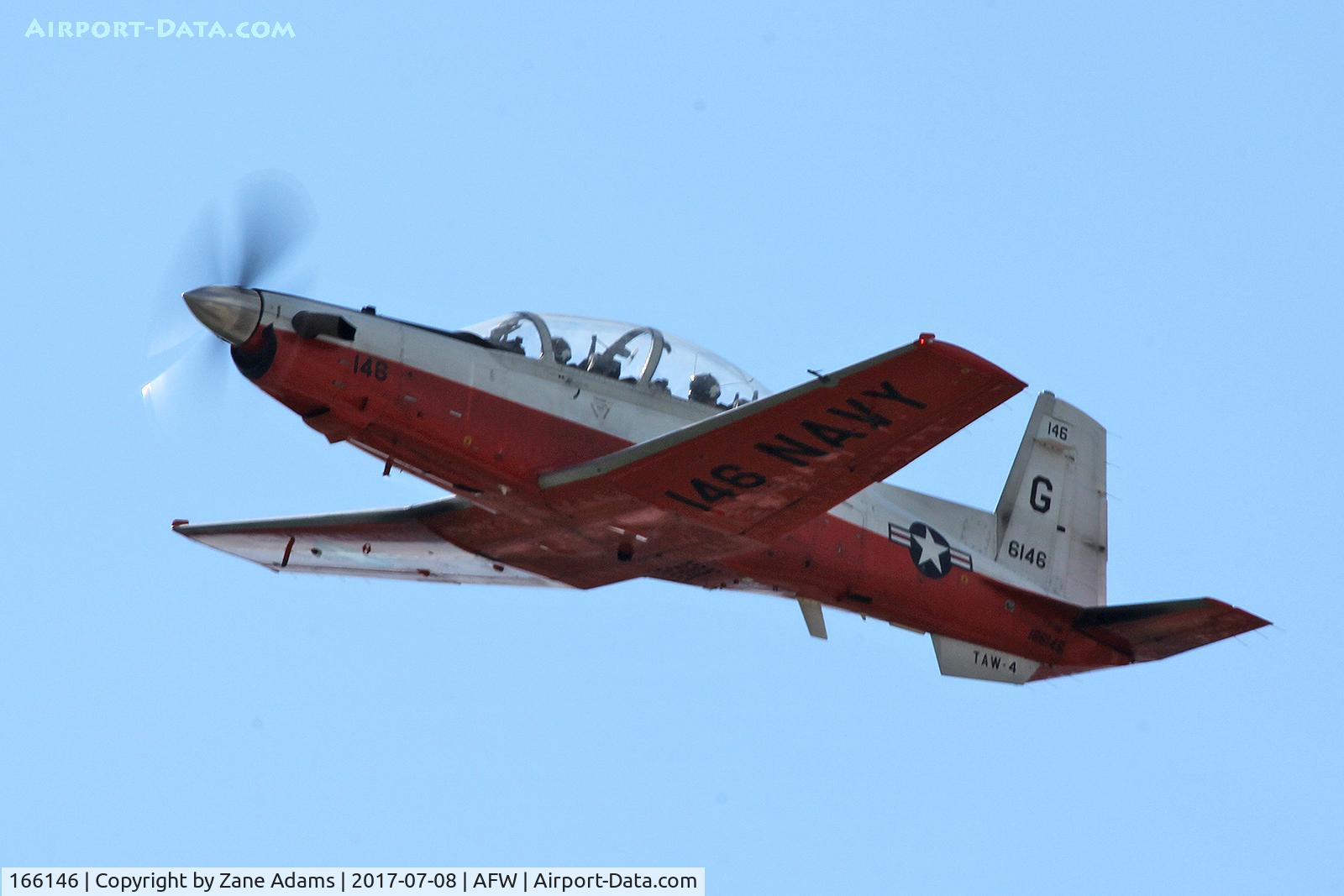 166146, Raytheon T-6B Texan II C/N PN-137, Departing NAS Fort Worth