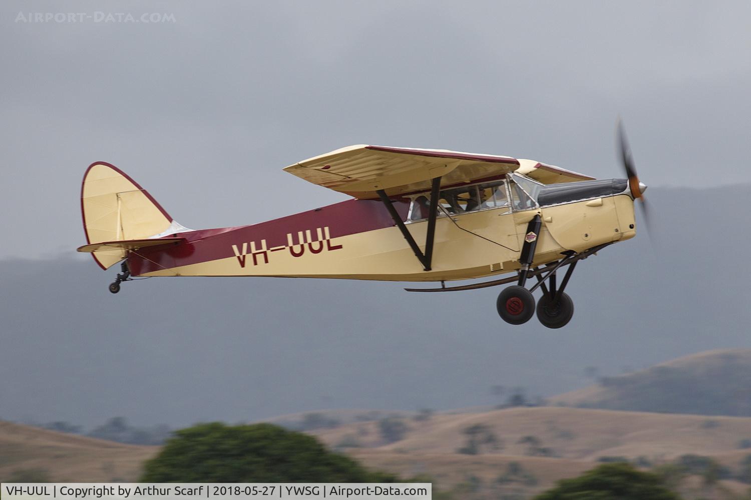 VH-UUL, 1935 De Havilland DH.85 Leopard Moth C/N 7111, Watts Bridge 2018