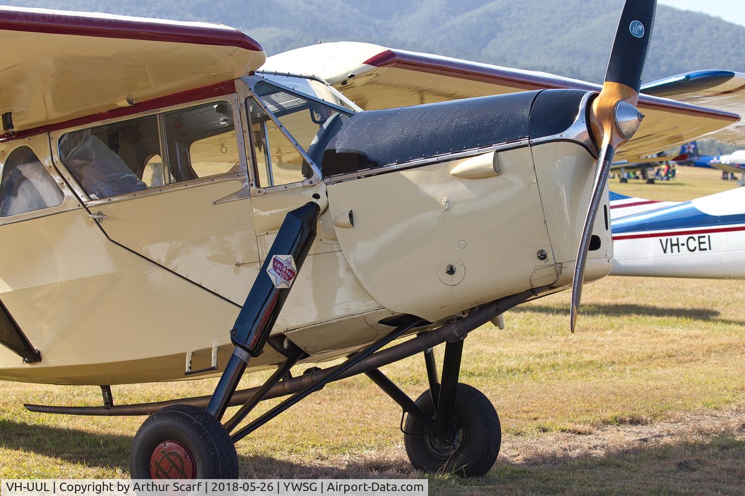 VH-UUL, 1935 De Havilland DH.85 Leopard Moth C/N 7111, Watts Bridge 2018