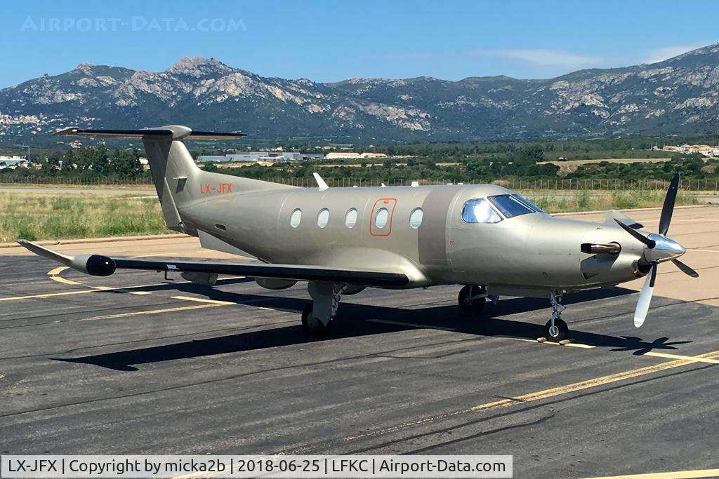 LX-JFX, 2014 Pilatus PC-12/47E C/N 1510, Parked