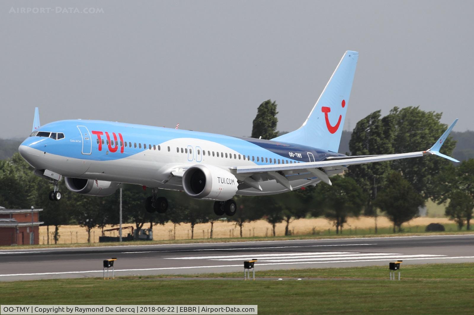 OO-TMY, 2018 Boeing 737-8 MAX C/N 44592, Landing on rwy 25L.