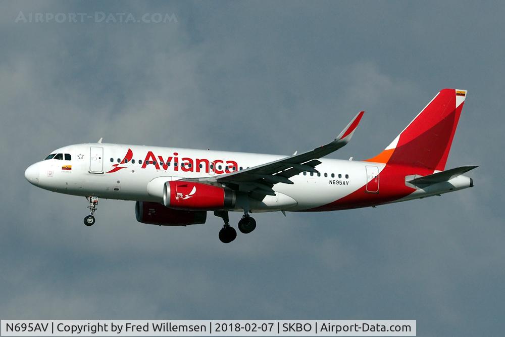N695AV, 2014 Airbus A319-132 C/N 6099, AVIANCA