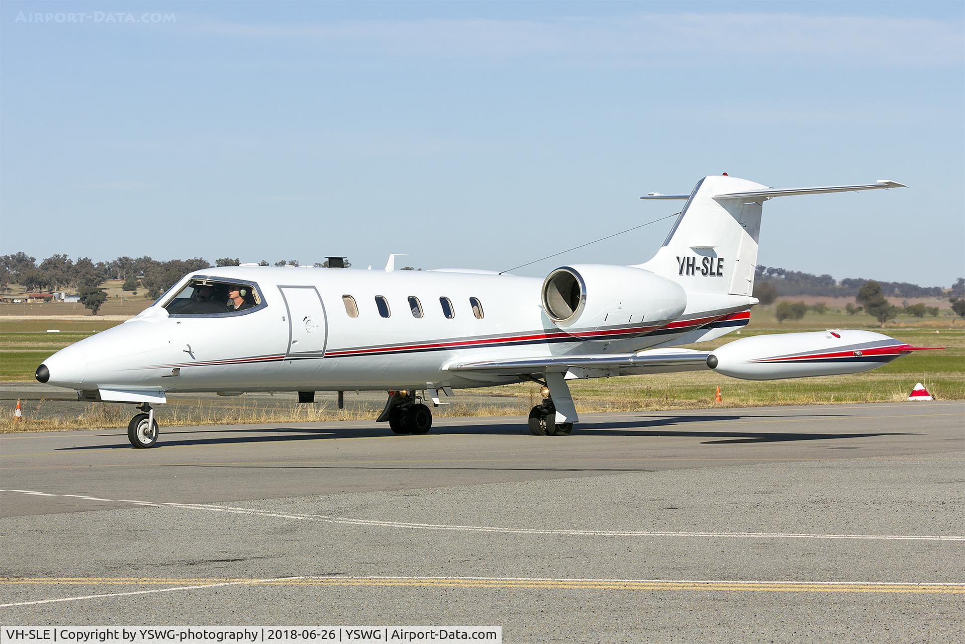 VH-SLE, 1981 Gates Learjet 35A C/N 35A-428, GoJet (VH-SLE) Gates Learjet 35A at Wagga Wagga Airport