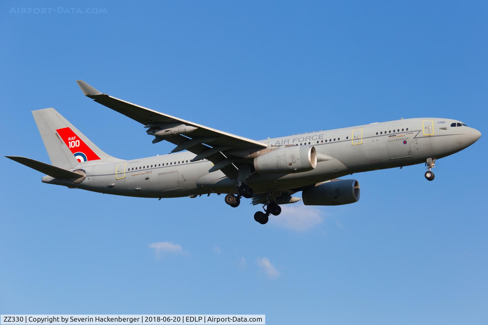 ZZ330, 2009 Airbus KC2 Voyager (A330-243MRTT) C/N 1046, RAF A332 featuring special sticker.
