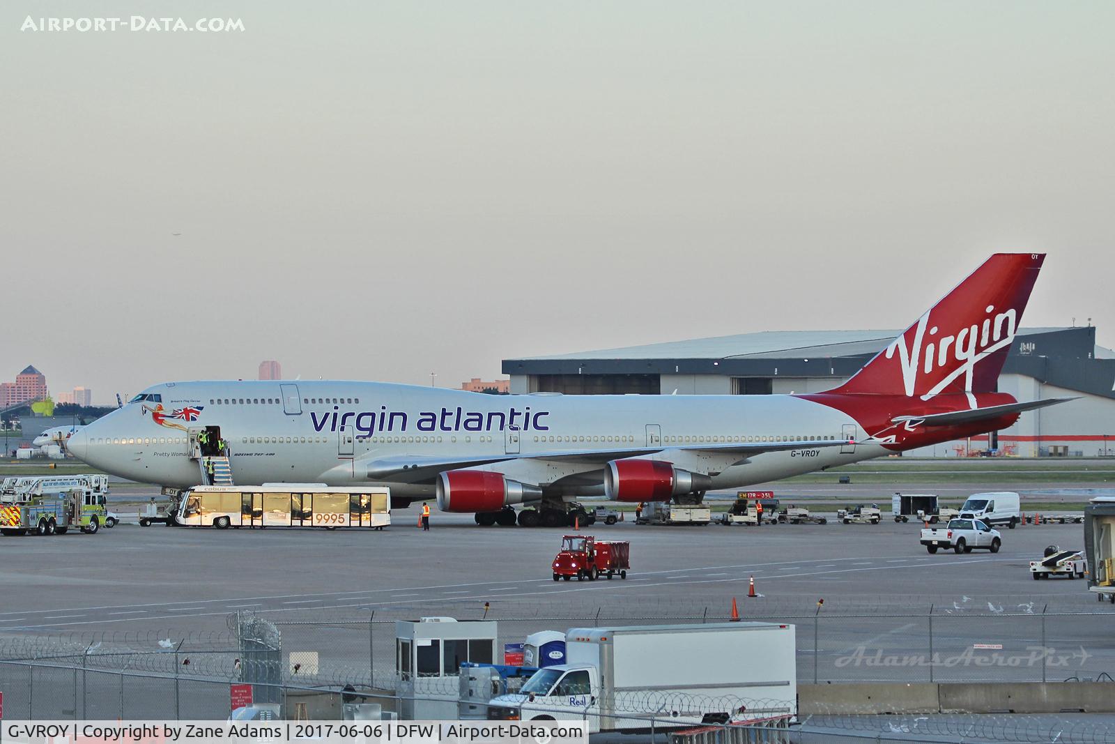 G-VROY, 2001 Boeing 747-443 C/N 32340, At DFW Airport