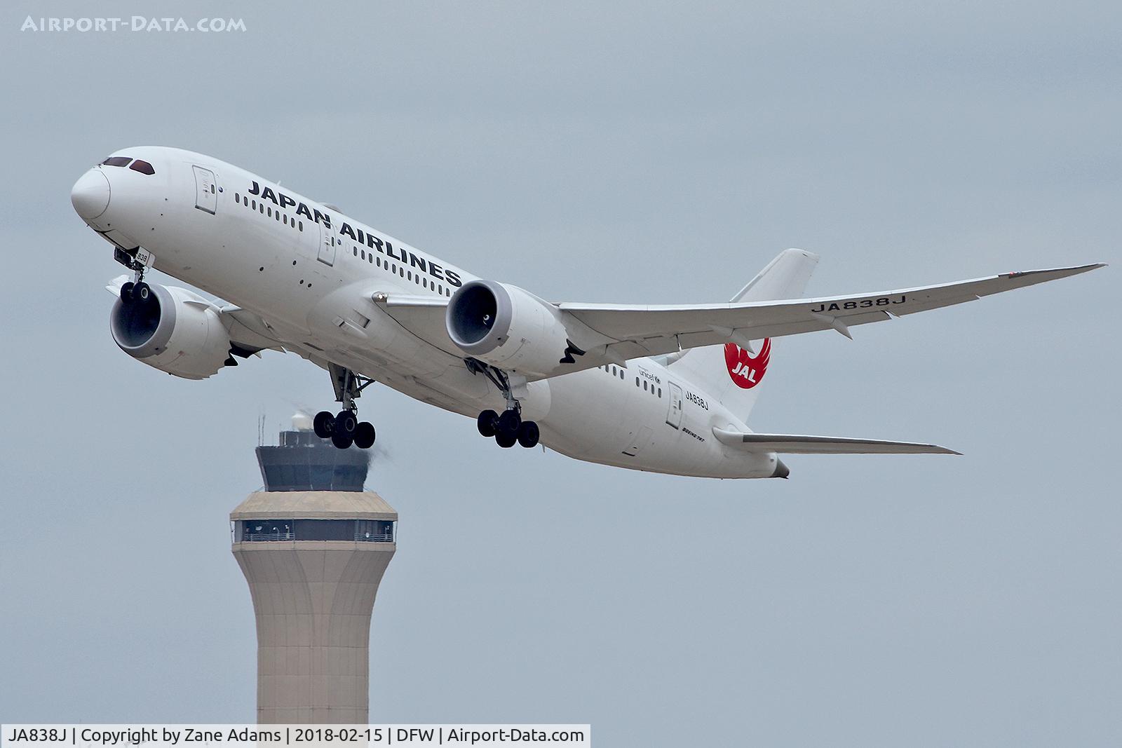 JA838J, 2014 Boeing 787-8 Dreamliner C/N 34849, At DFW Airport