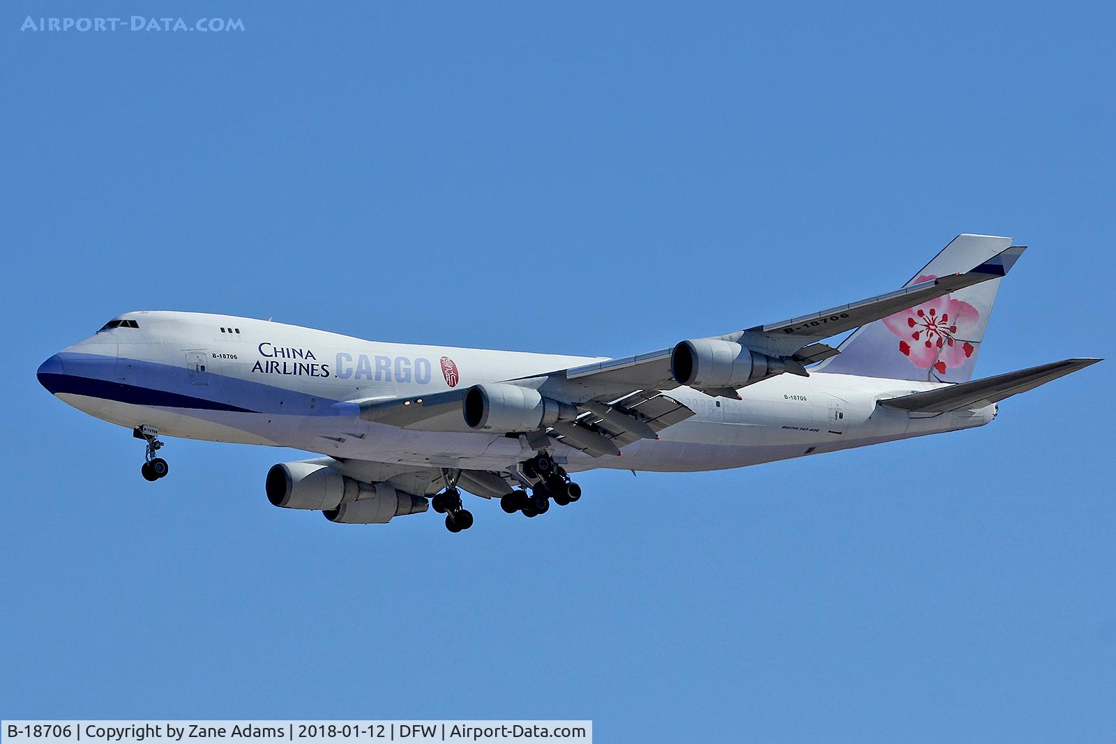 B-18706, 2001 Boeing 747-409F/SCD C/N 30763, At DFW Airport