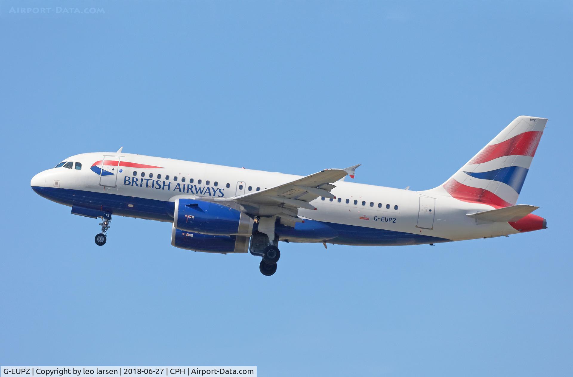 G-EUPZ, 2001 Airbus A319-131 C/N 1510, Copenhagen 27.6.2018 T/O R-22R