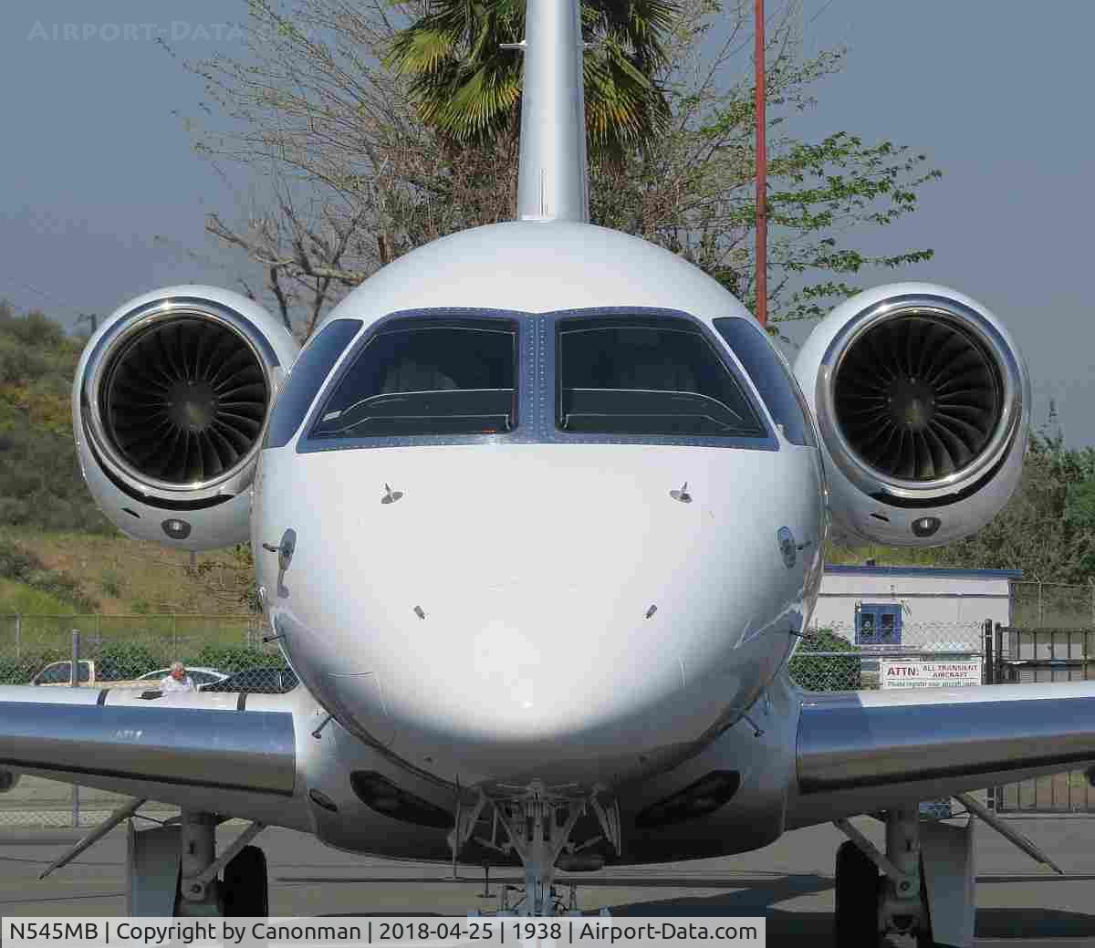 N545MB, 2016 Embraer EMB-545 Legacy 450 C/N 55010012, 2 X Honeywell AS907-3-A1