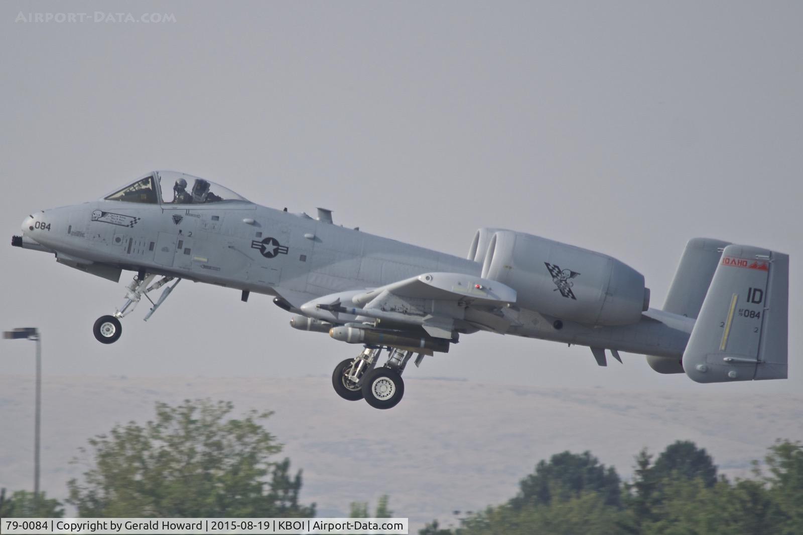 79-0084, 1979 Fairchild Republic A-10C Thunderbolt II C/N A10-0348, Landing RWY 10L.  190th Fighter Sq., 124th Fighter Wing, Idaho ANG.