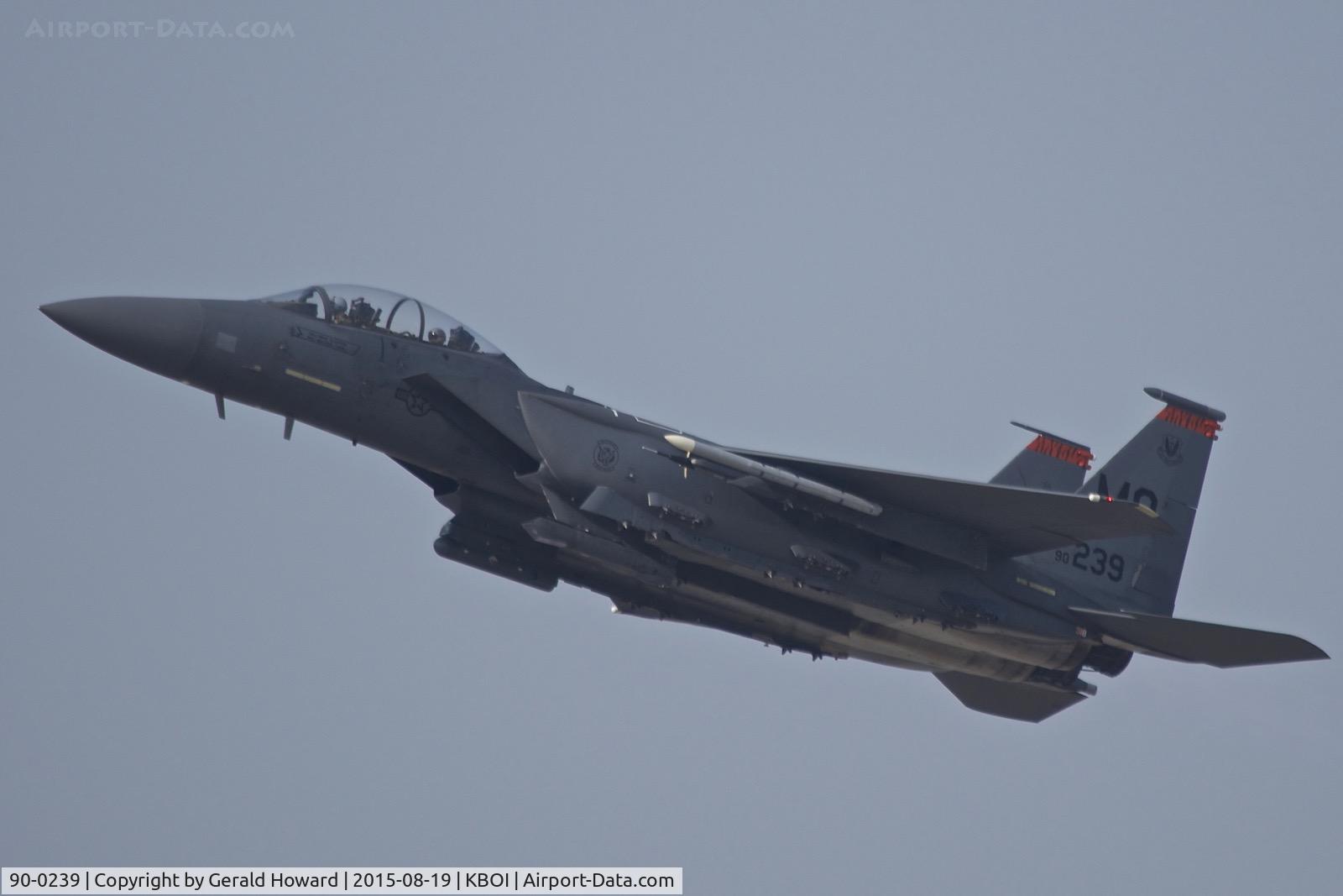 90-0239, 1990 McDonnell Douglas F-15E Strike Eagle C/N 1171/E141, Take off from RWY 10R.  391st Fighter Sq. 