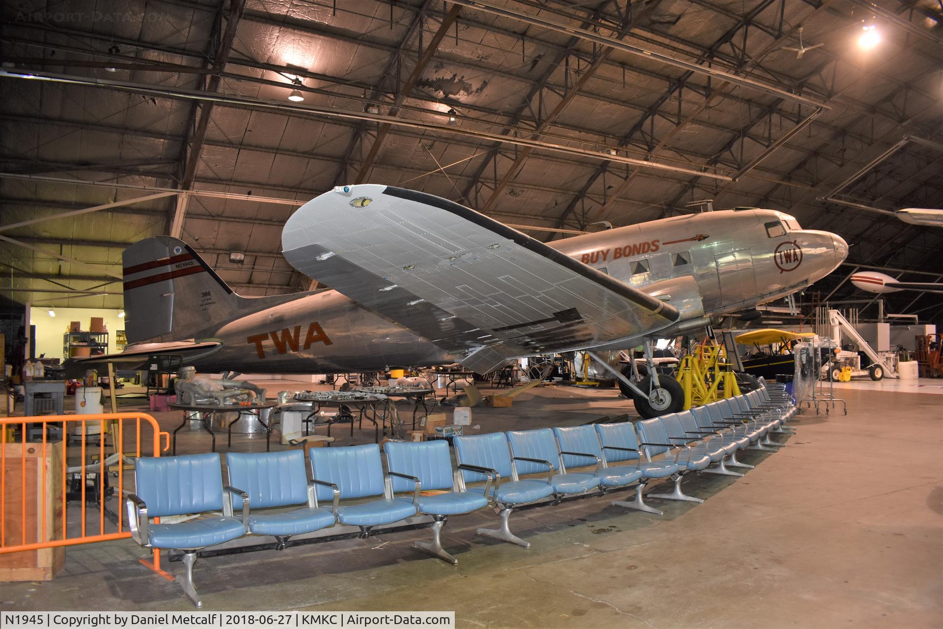 N1945, 1941 Douglas DC-3-G202A C/N 3294, Seen at the National Airline History Museum