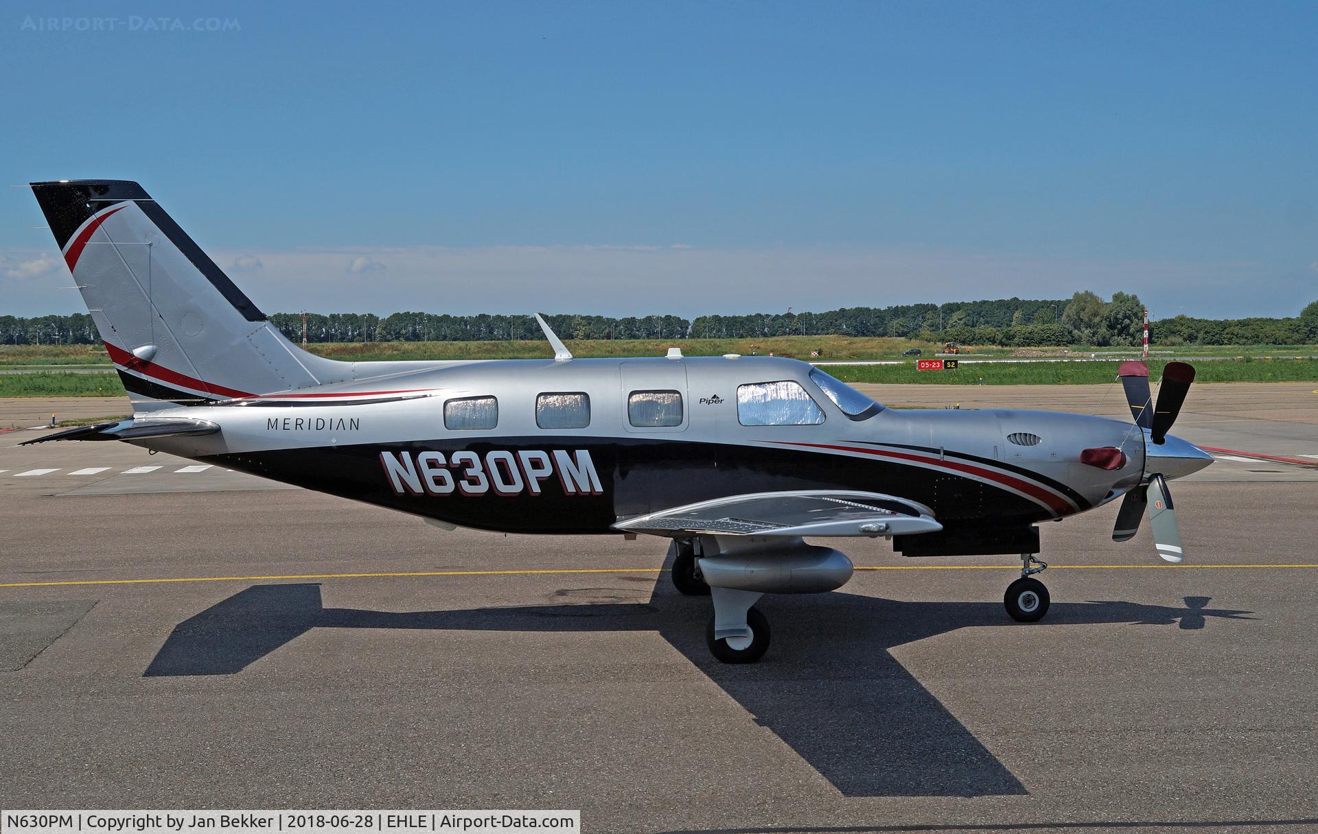 N630PM, 2013 Piper PA-46-500TP Malibu Meridian C/N 4697543, Lelystad Airport. Came from Alaska. Today from Wick Airport Scotland