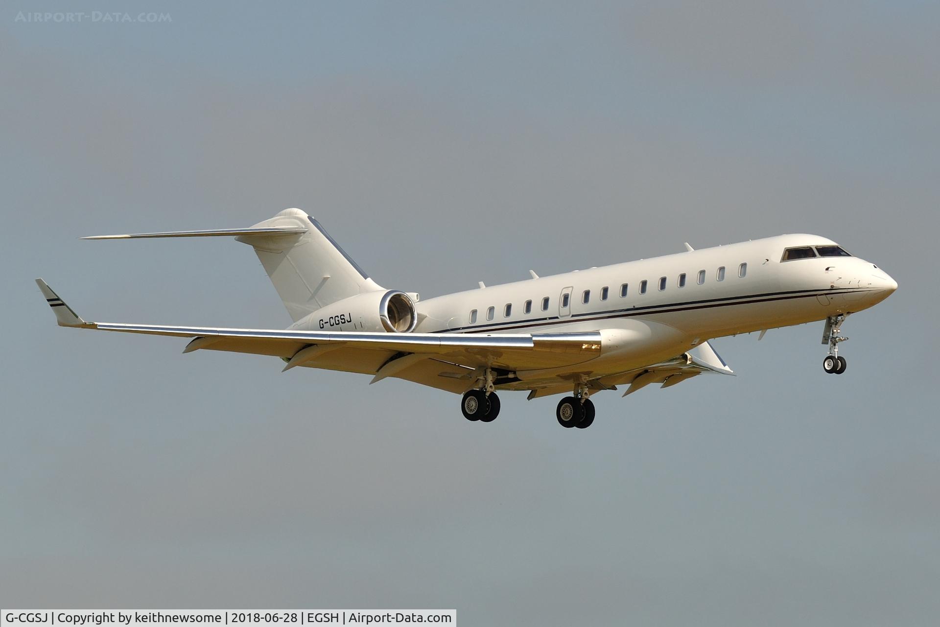 G-CGSJ, 2010 Bombardier BD-700-1A10 Global Express C/N 9377, Regular Visitor.
