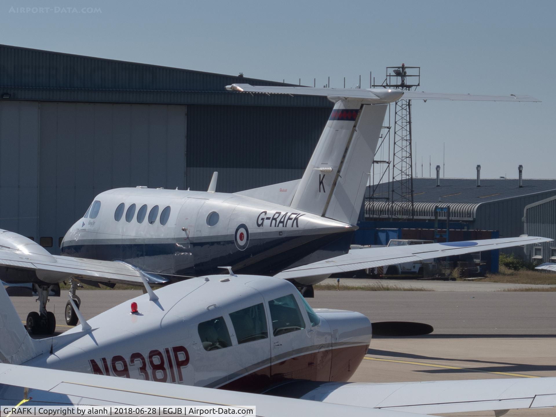 G-RAFK, 2003 Raytheon B200 King Air C/N BB-1830, At ASG Guernsey for onward sale