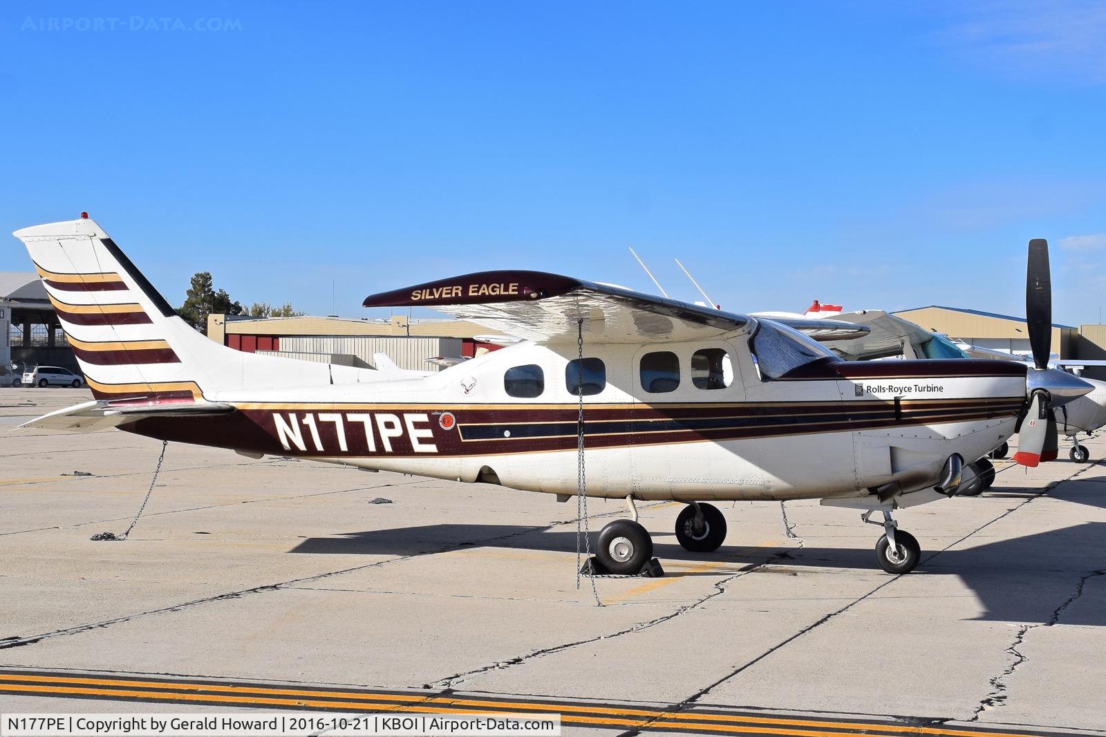 N177PE, 1979 Cessna P210N Pressurised Centurion C/N P21000334, Parked on the south GA ramp.