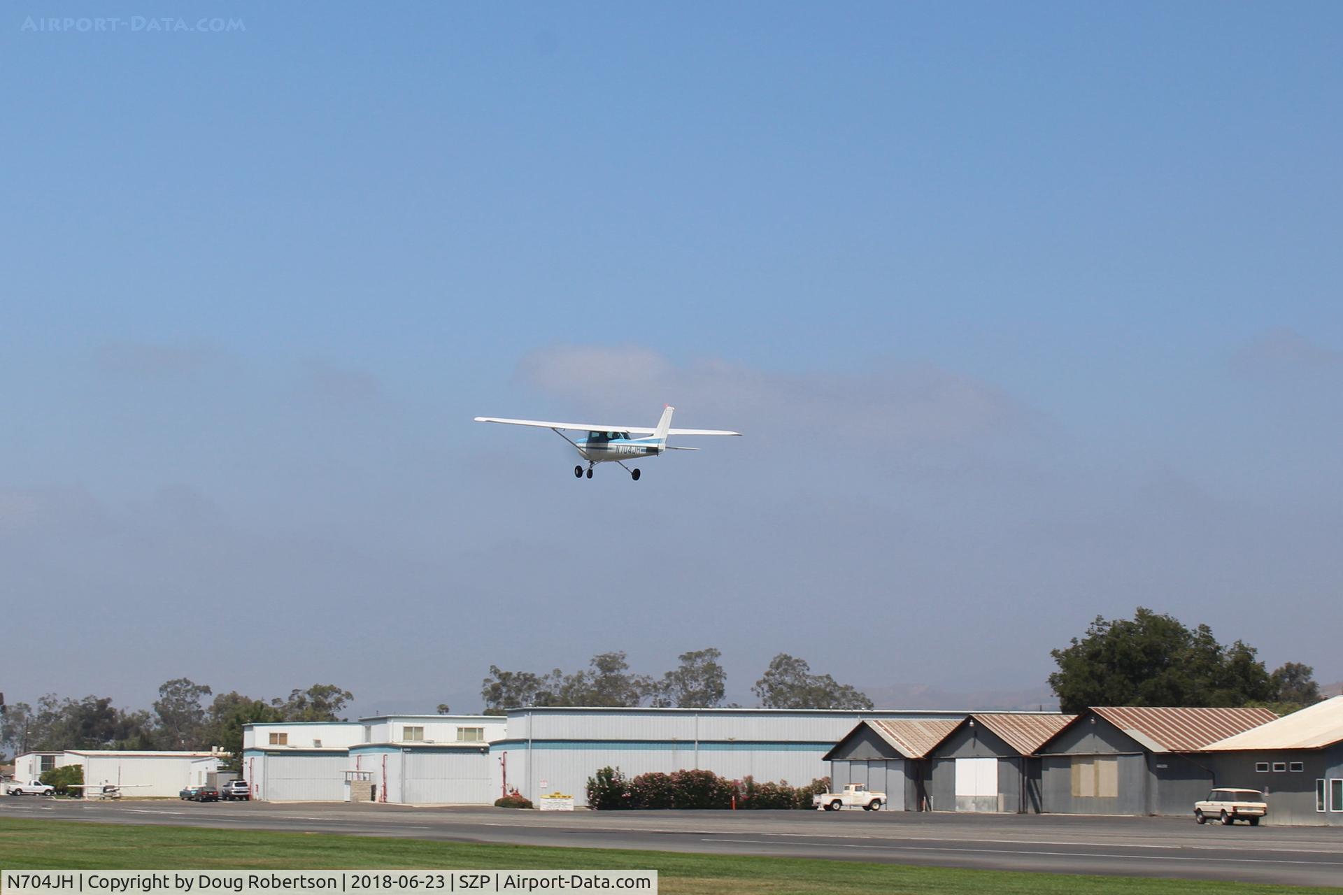 N704JH, 1976 Cessna 150M C/N 15078644, 1976 Cessna 150M, Continental O-200 100 Hp, takeoff climb Rwy 22