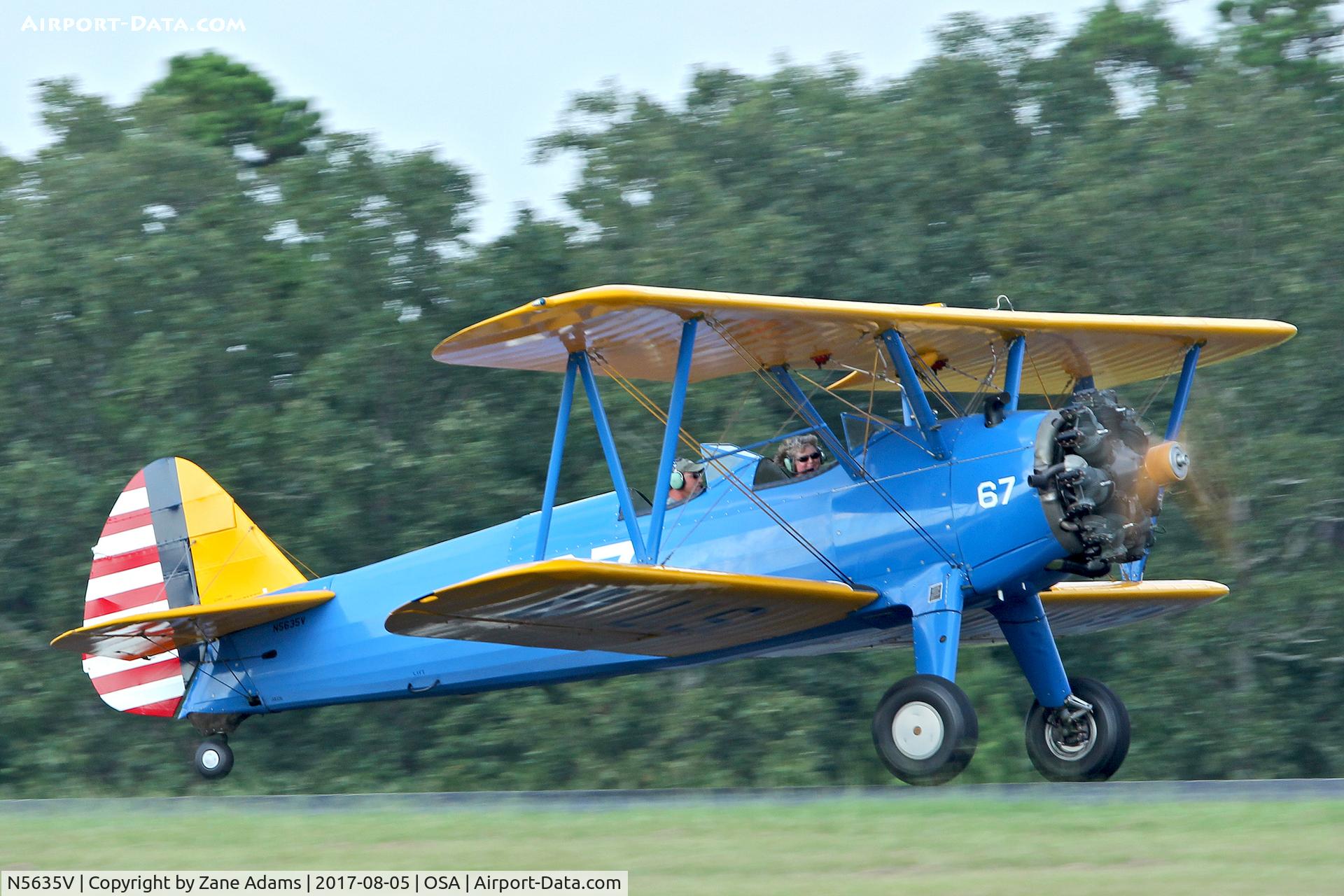 N5635V, 1941 Boeing A75N1(PT17) C/N 75-1646, Dawn goes for her first Stearman ride!
Mid America Flight Museum
