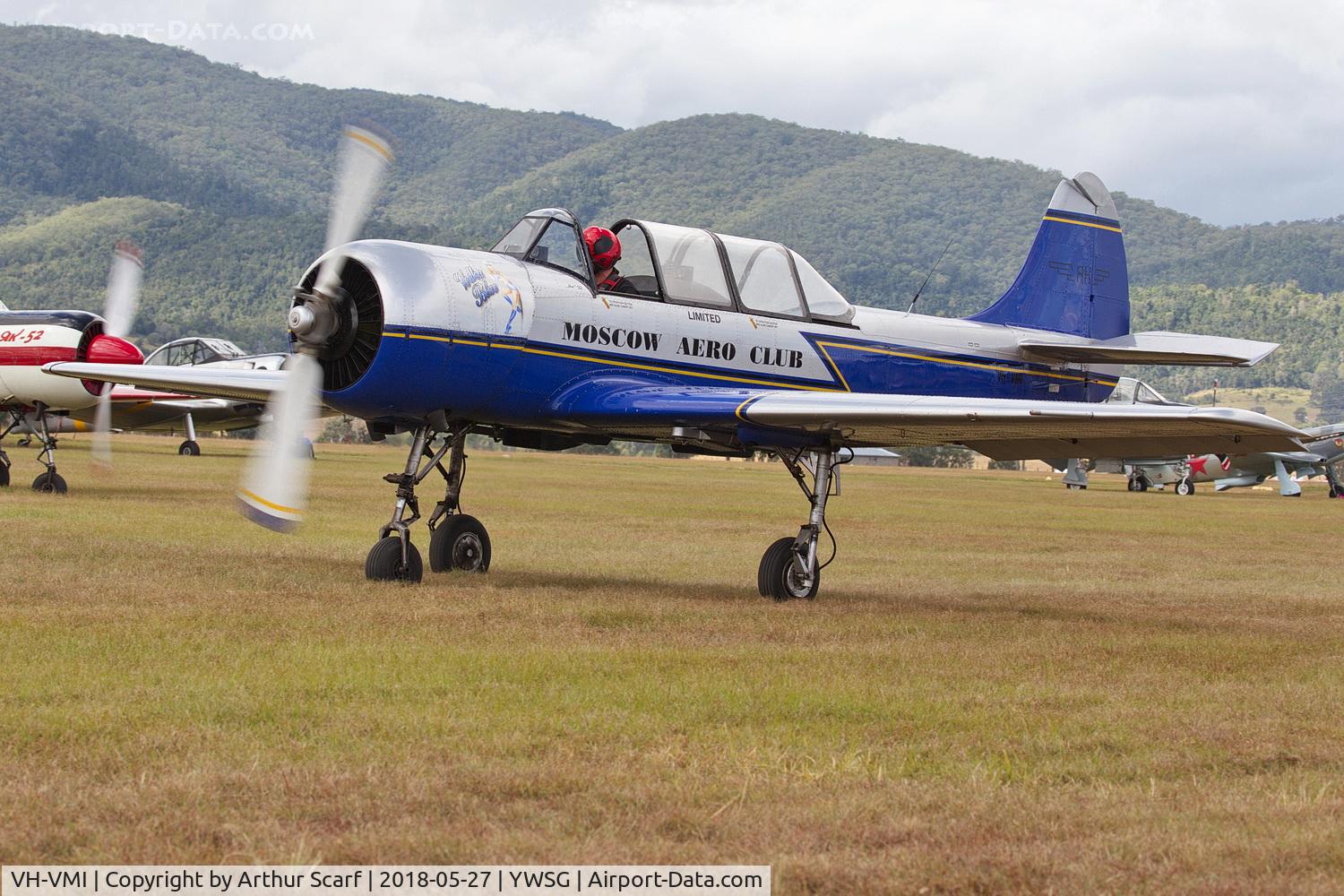 VH-VMI, 1985 Yakovlev Yak-52 C/N 855108, Red Thunder - Watts Bridge 2018