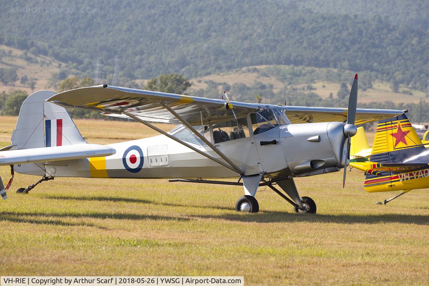 VH-RIE, 1954 Auster J-8L Aiglet Trainer C/N 3151, Red Thunder - Watts Bridge 2018