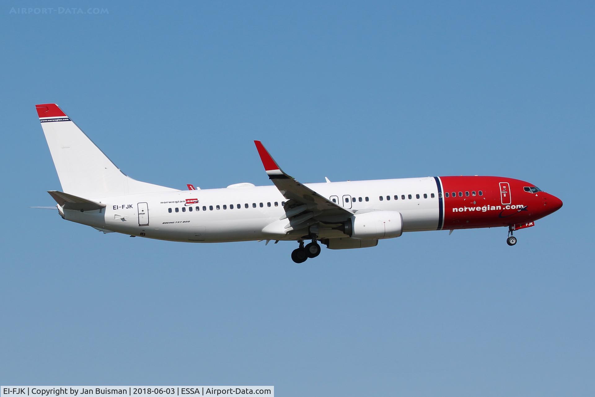 EI-FJK, 2016 Boeing 737-8JP C/N 42072, Norwegian