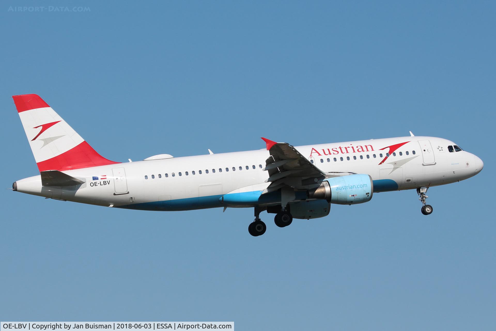OE-LBV, 2000 Airbus A320-214 C/N 1385, Austrian Airlines