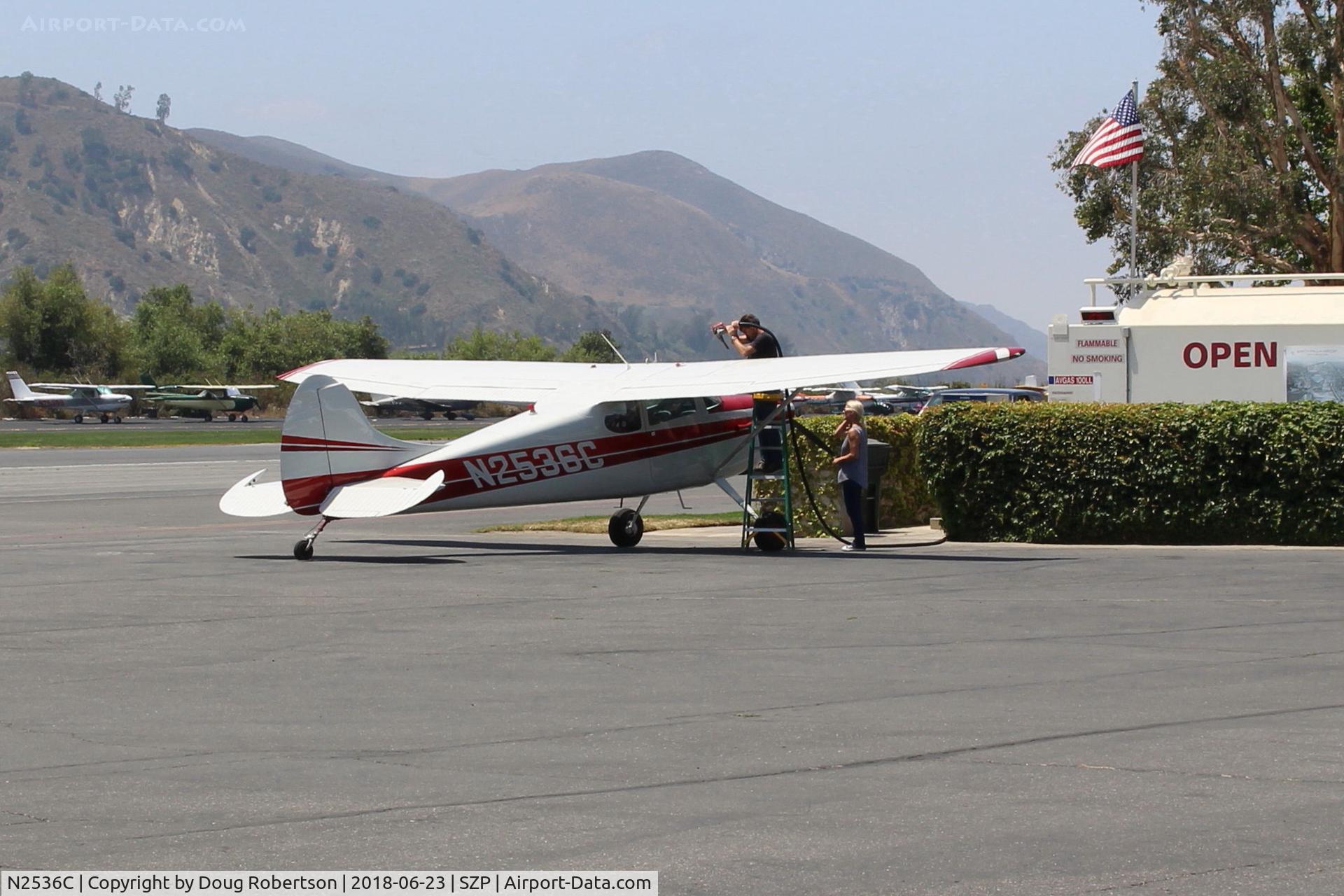 N2536C, 1954 Cessna 170B C/N 26180, 1954 Cessna 170B, Continental C145-2 145 Hp, at Fuel Dock