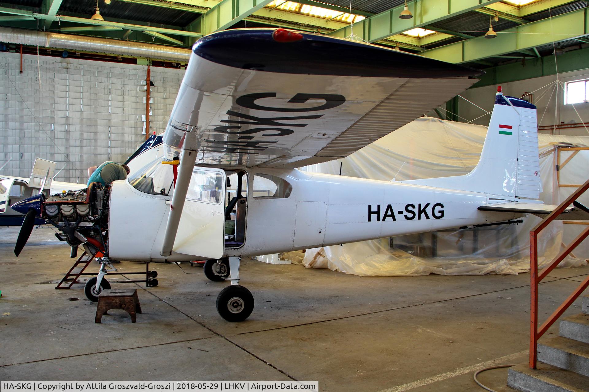 HA-SKG, 1957 Cessna 182A Skylane C/N 34371, LHKV - Kaposújlak Airport, Hungary