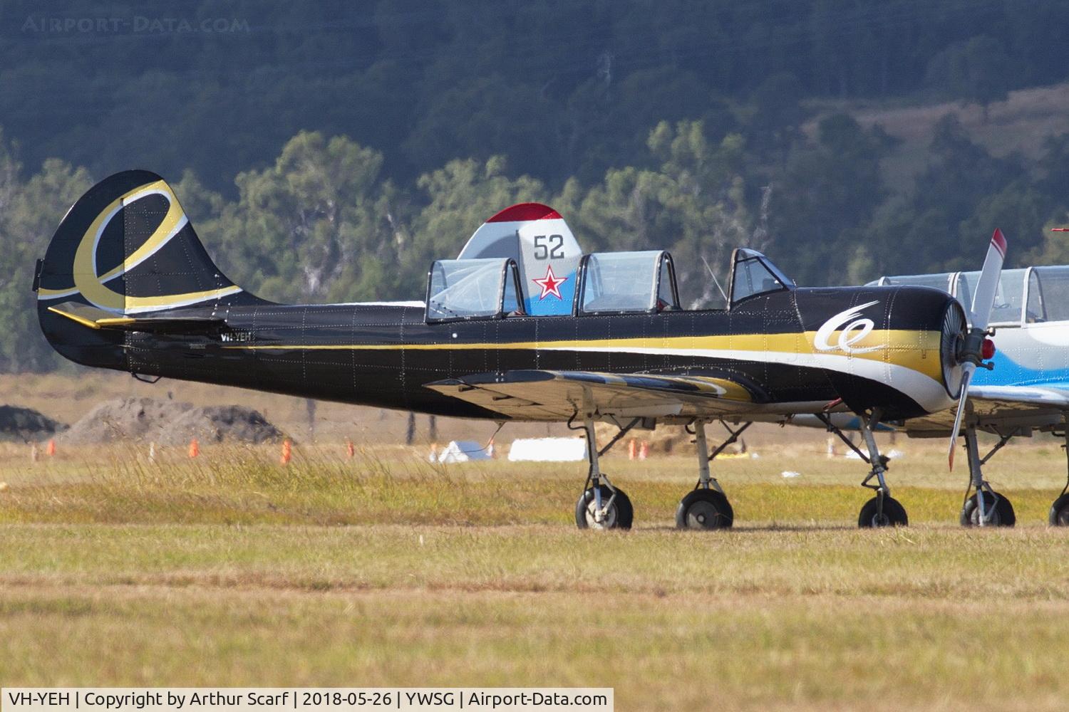 VH-YEH, Yakovlev Yak-52 C/N 9111510, Red Thunder - Watts Bridge 2018
