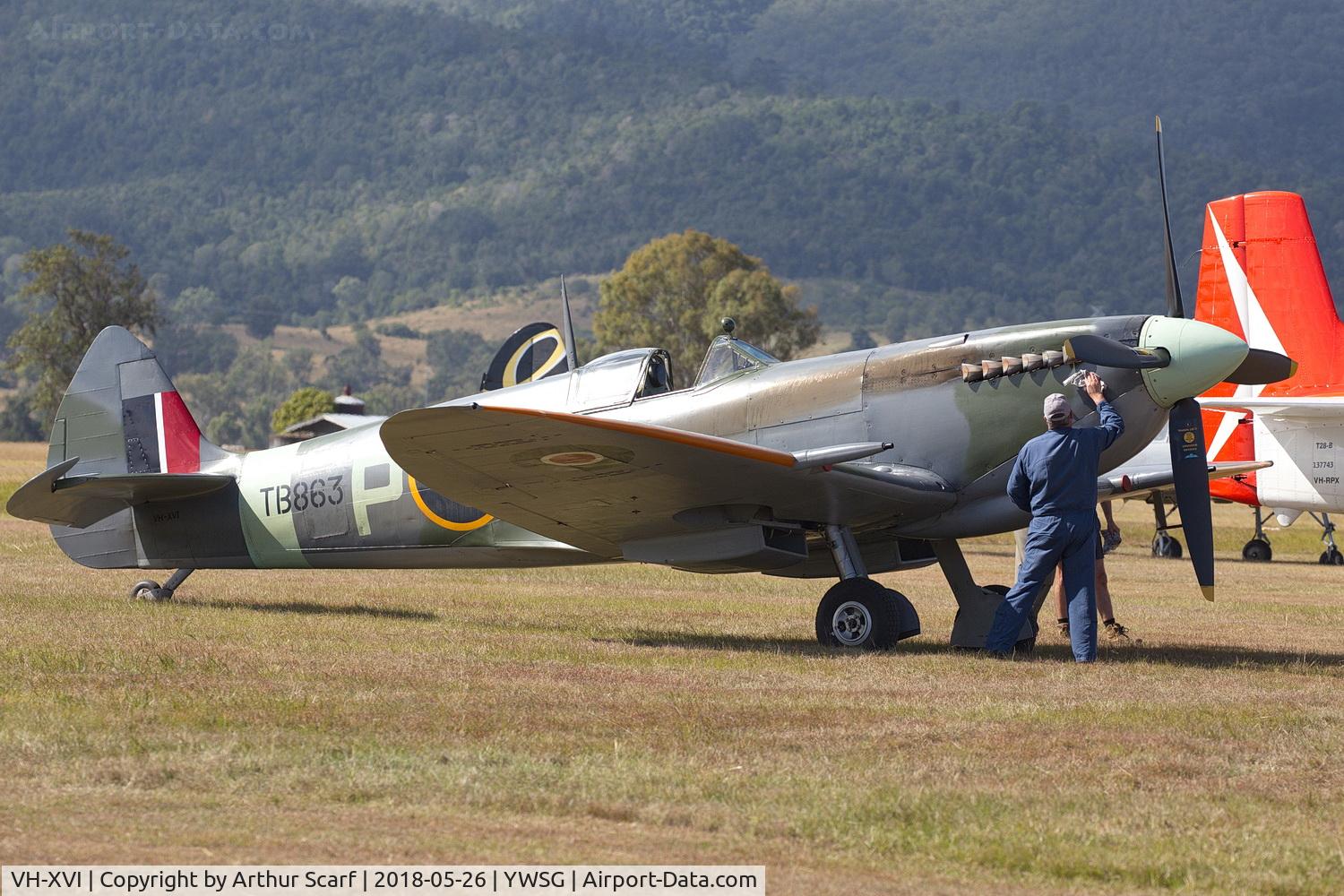 VH-XVI, Supermarine 361 Spitfire LF.XVIe C/N CBAF.10895, Red Thunder - Watts Bridge 2018
