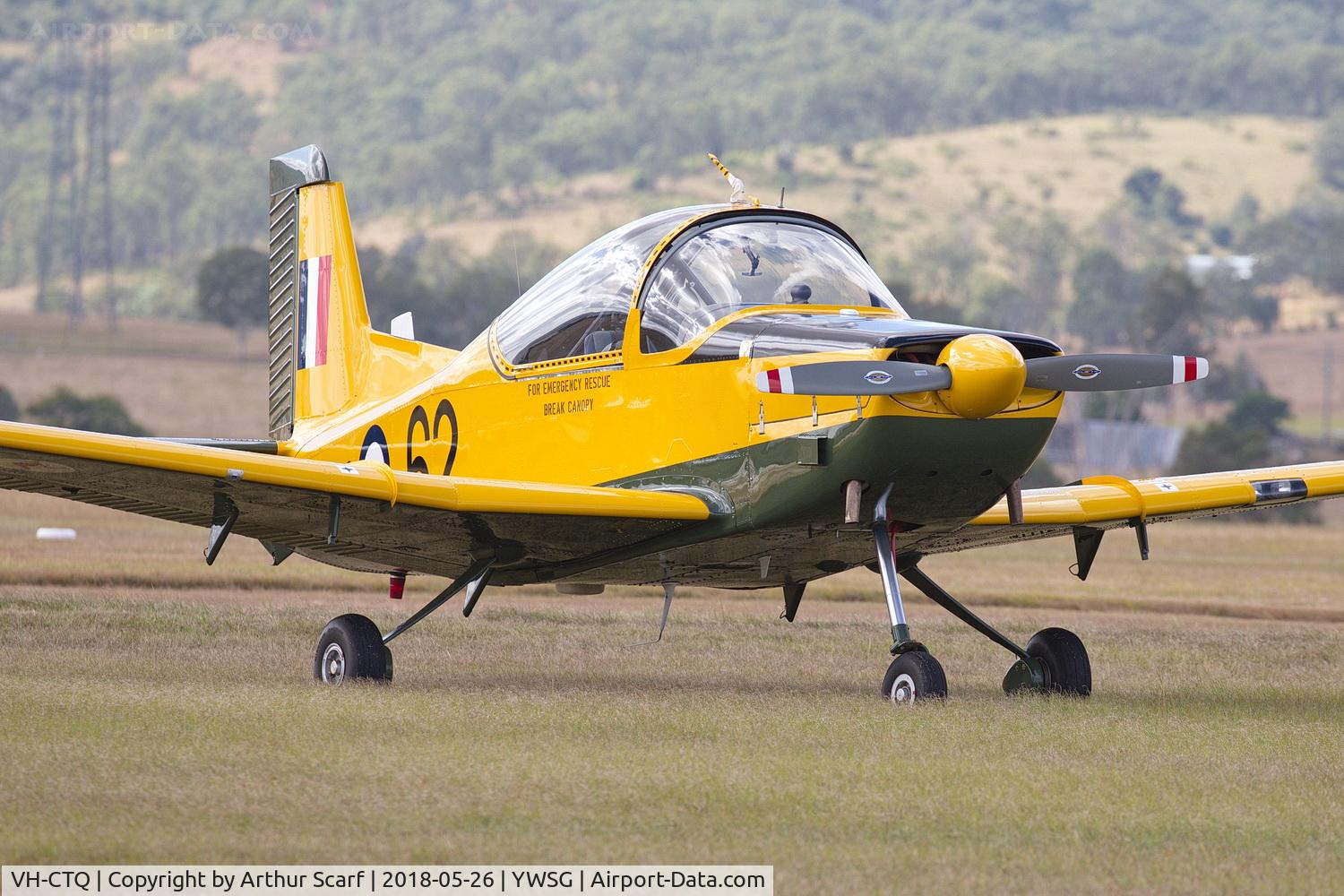 VH-CTQ, 1975 Pacific CT-4A Airtrainer C/N 062, Red Thunder - Watts Bridge 2018