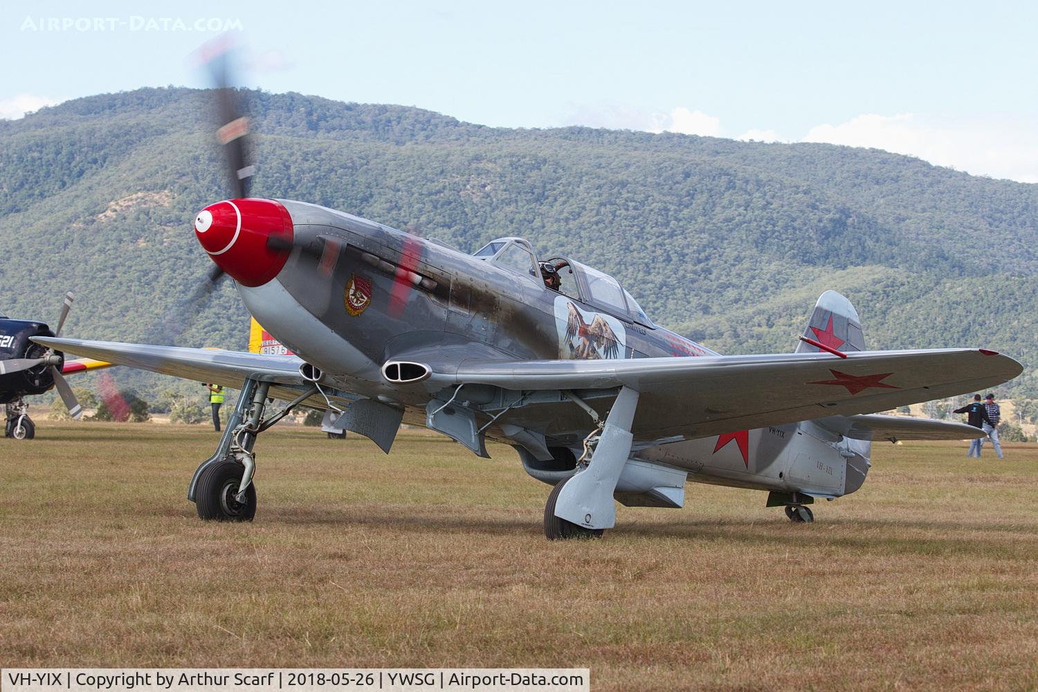 VH-YIX, 2004 Yakovlev Yak-9UM C/N 0470409, Red Thunder - Watts Bridge 2018