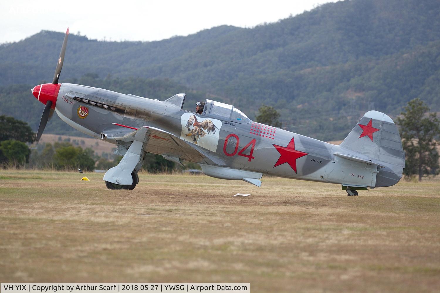 VH-YIX, 2004 Yakovlev Yak-9UM C/N 0470409, Red Thunder - Watts Bridge 2018