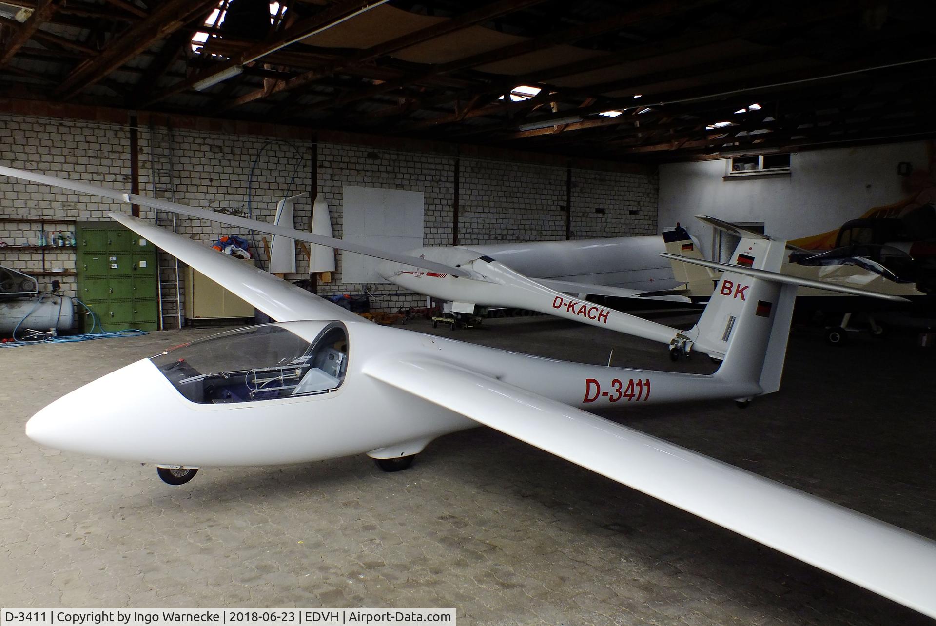 D-3411, Schleicher ASK-23B C/N 23003, Schleicher ASK-23B at Hodenhagen airfield