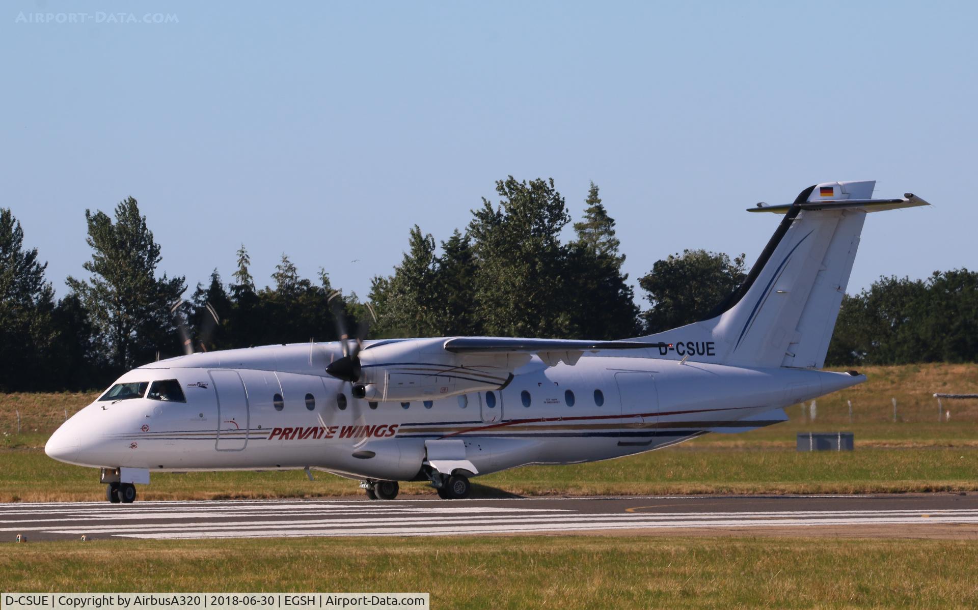 D-CSUE, Dornier 328-110 C/N 3019, Departing on Rwy 09