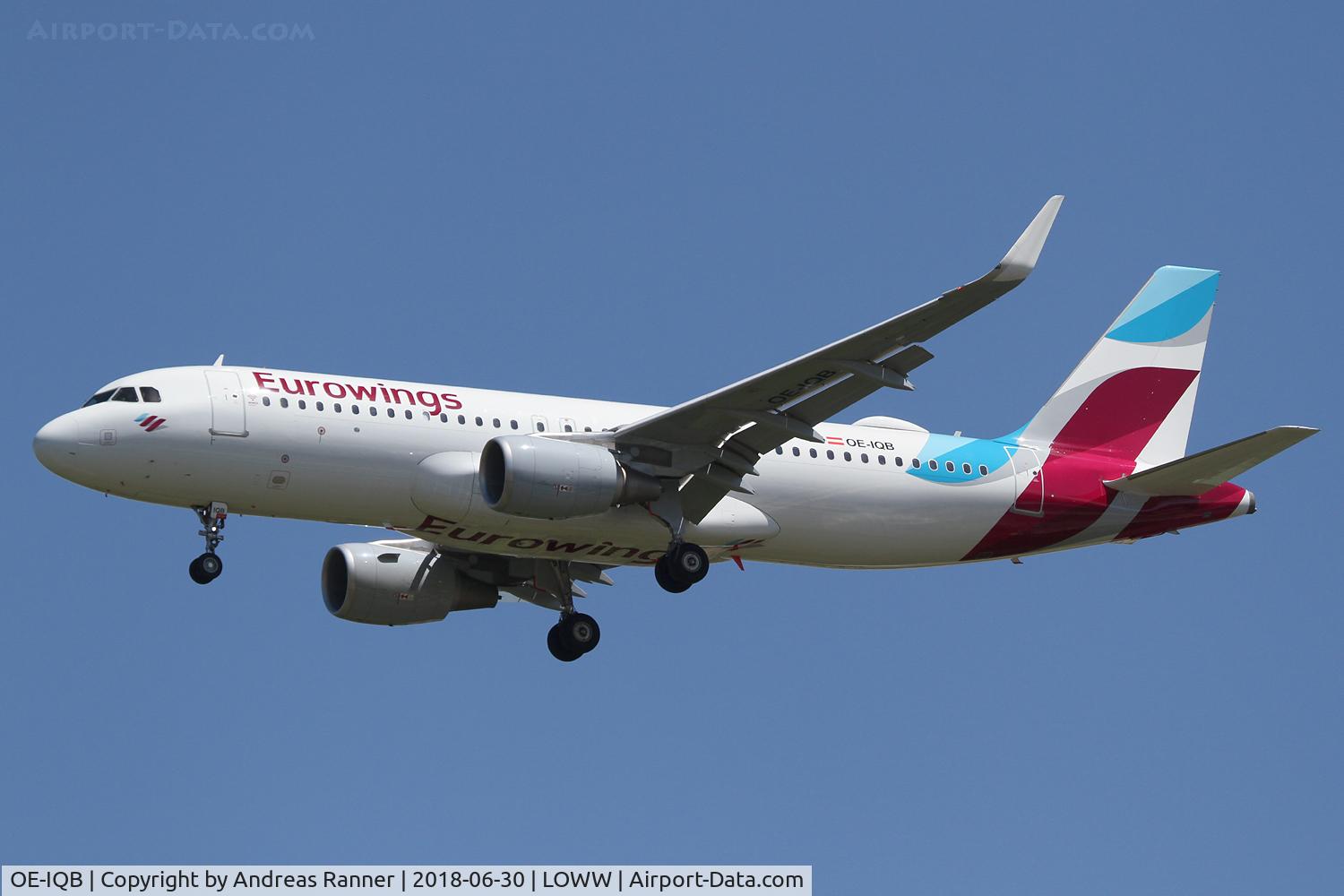 OE-IQB, 2016 Airbus A320-214 C/N 7012, Eurowings Europe A320