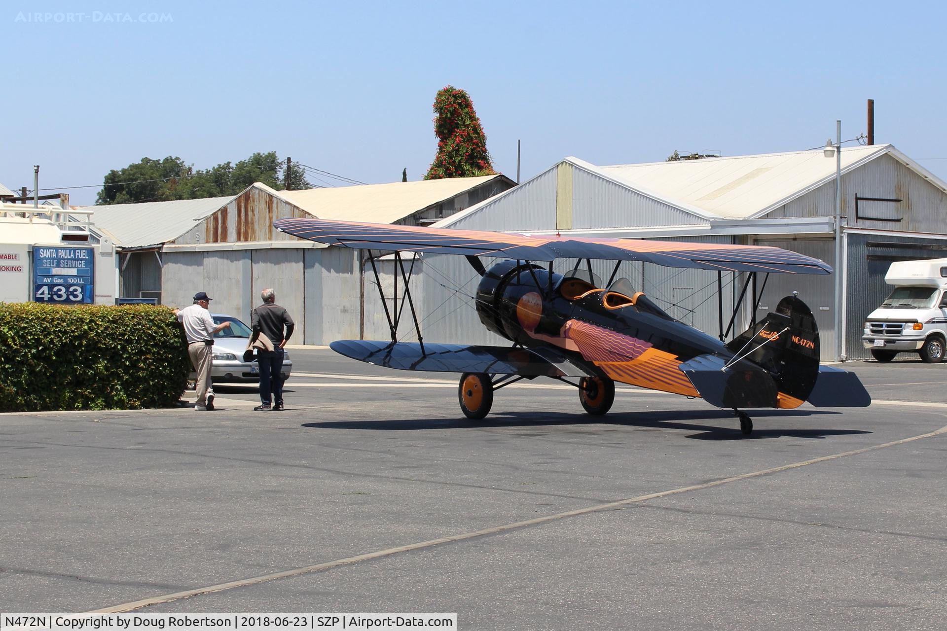 N472N, 1929 Travel Air D-4-D C/N 1362, 1929 Travel Air D-4-D, Lycoming R680E3B 9 cylinder 260 Hp radial, at SZP Fuel Dock