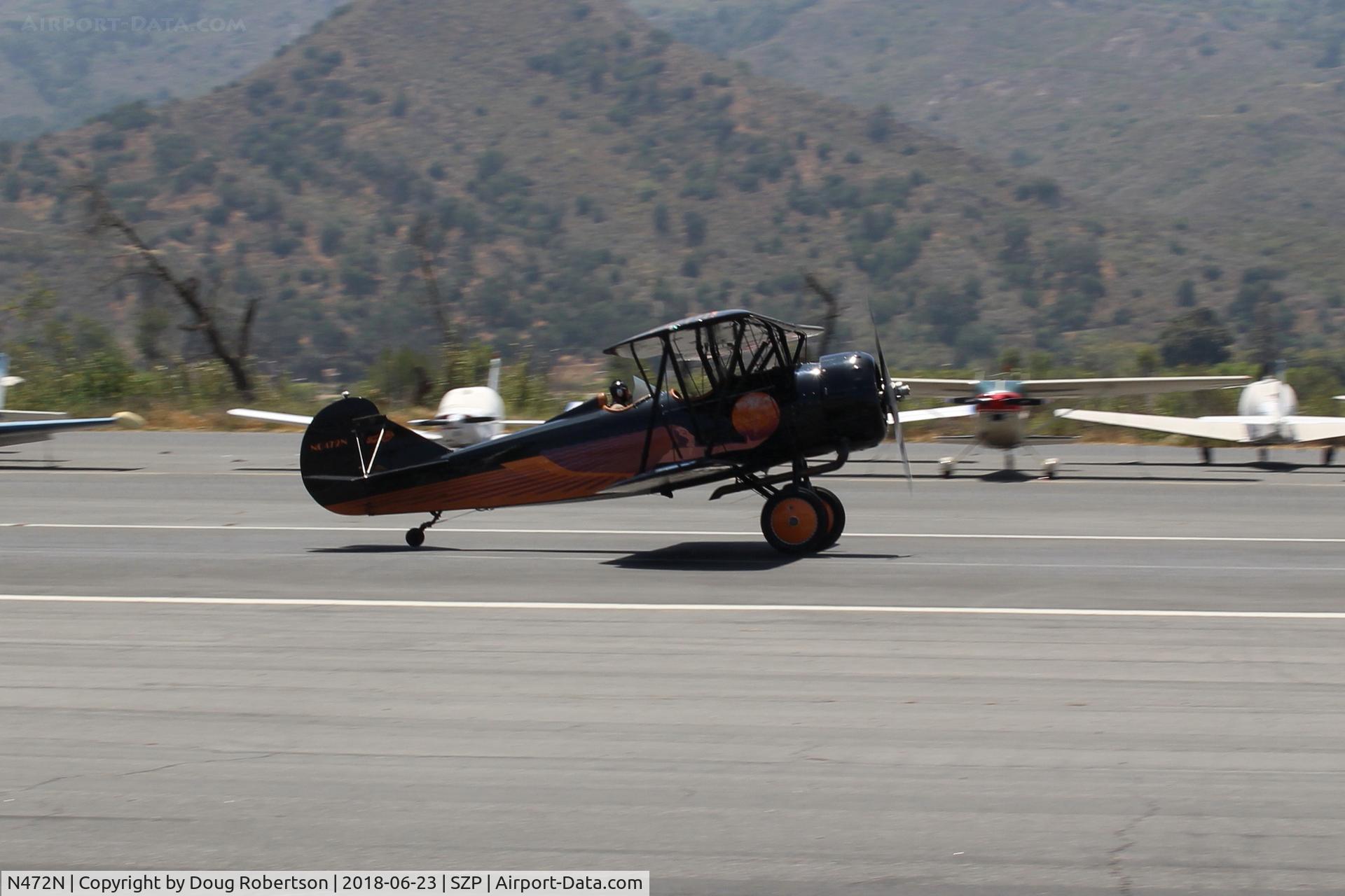 N472N, 1929 Travel Air D-4-D C/N 1362, 1929 Travel Air D-4-D, Lycoming R680E3B 9 cylinder 260 Hp radial, landing roll Rwy 22