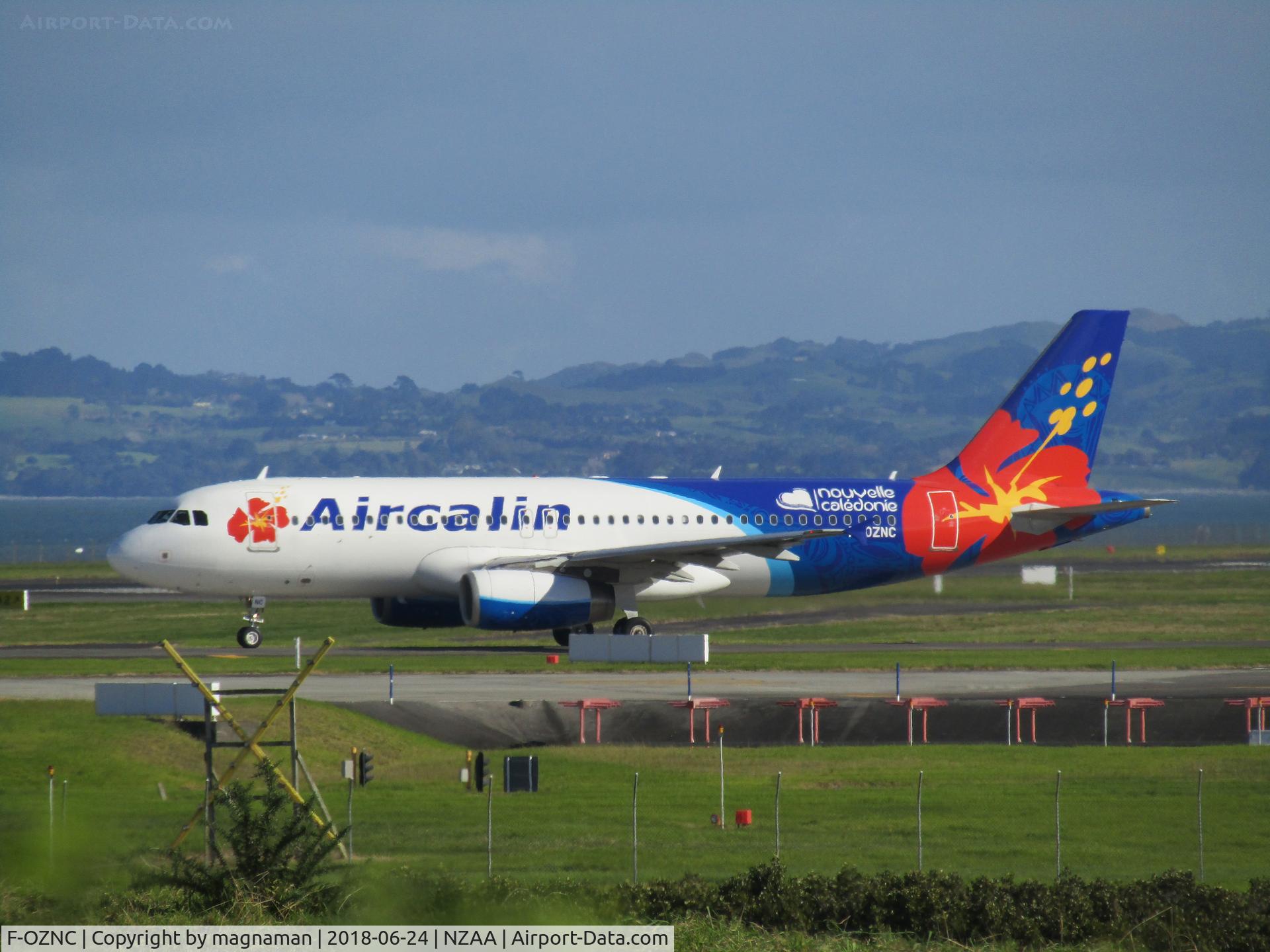 F-OZNC, 2008 Airbus A320-232 C/N 3547, queuing for take off at AKL