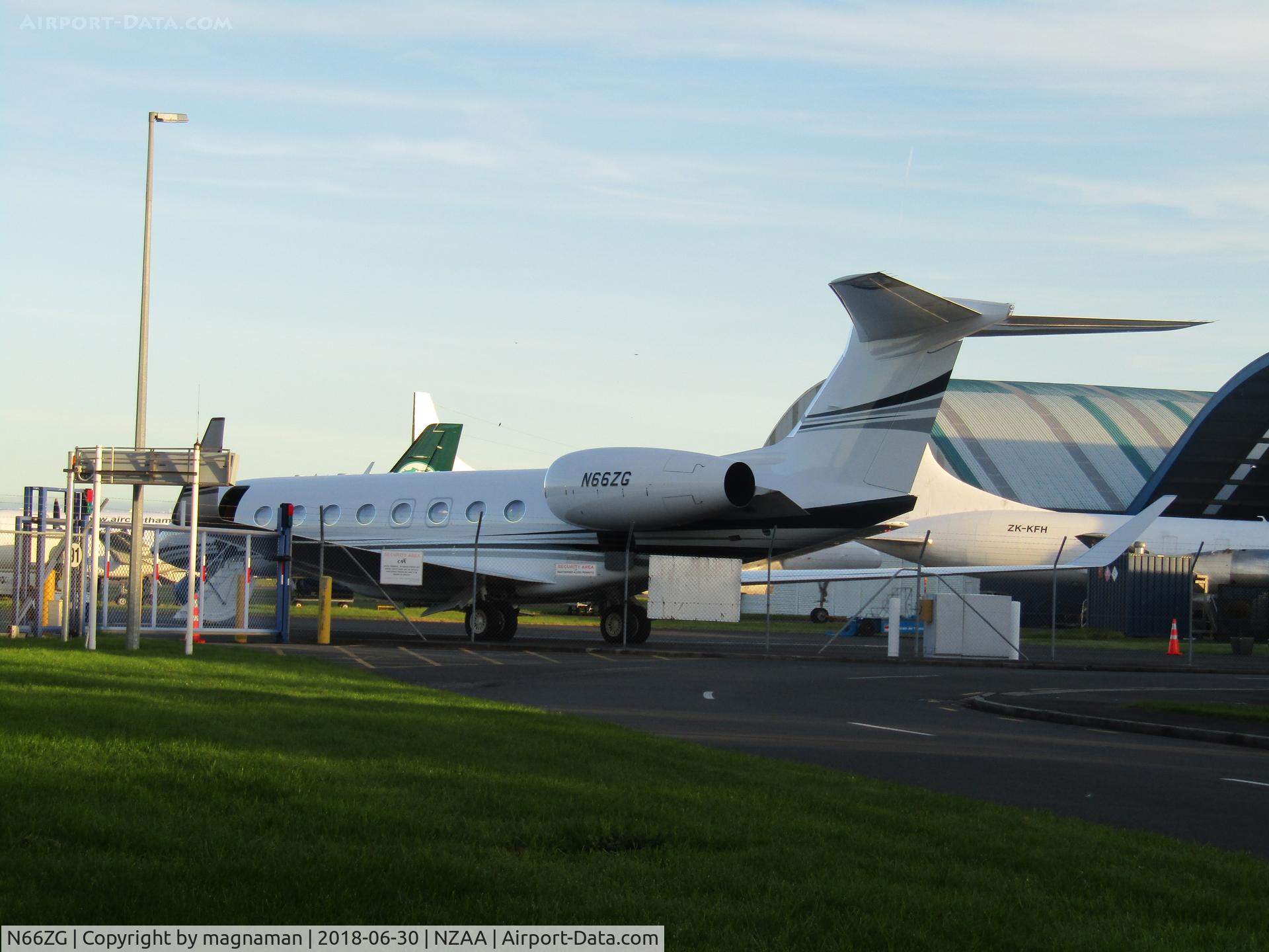 N66ZG, 2017 Gulfstream G-VI (G650ER) C/N 6303, On apron at AKL