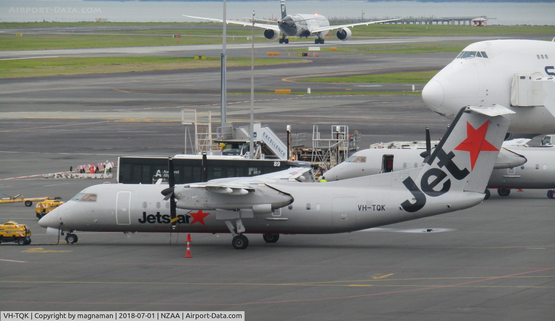 VH-TQK, 2004 De Havilland Canada DHC-8-315Q Dash 8 C/N 600, on ramp at AKL