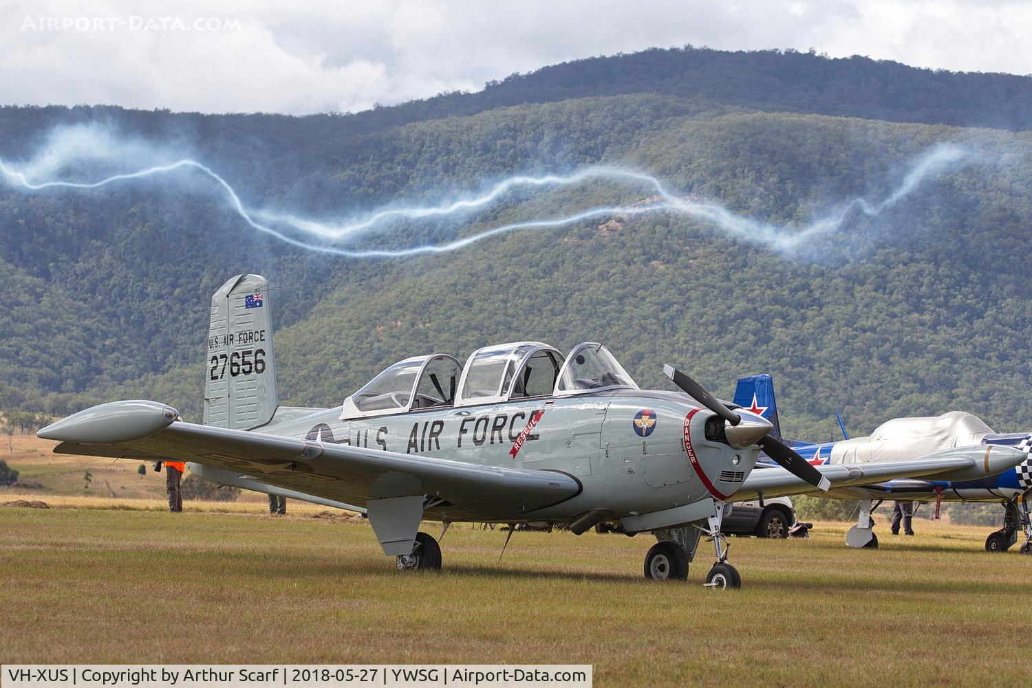 VH-XUS, 1954 Beech T-34A Mentor Mentor C/N G-37, Red Thunder - Watts Bridge 2018