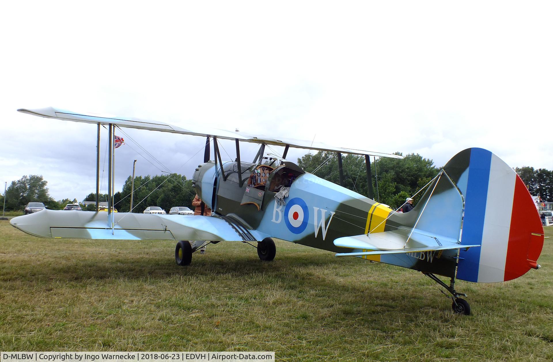 D-MLBW, Platzer Kiebitz B C/N 280, Platzer Kiebitz B at the 2018 OUV-Meeting at Hodenhagen airfield