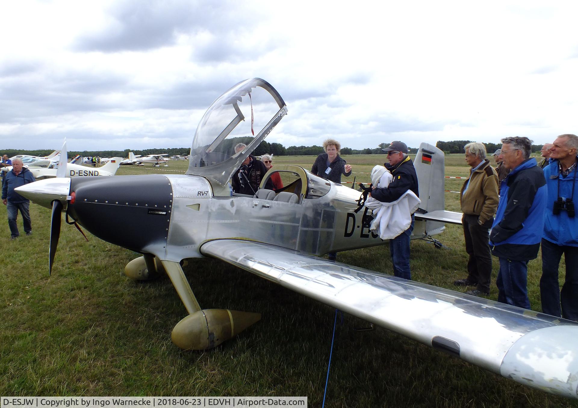 D-ESJW, 2008 Vans RV-7 C/N 72080, Vans RV-7 at the 2018 OUV-Meeting at Hodenhagen airfield