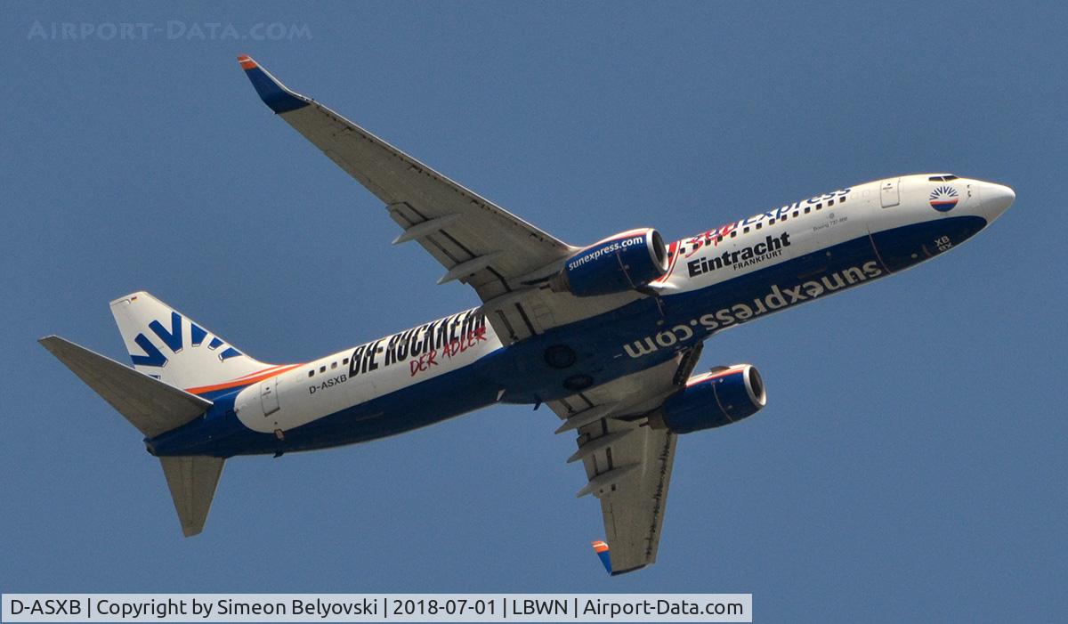 D-ASXB, 2002 Boeing 737-8Z9 C/N 30420, Take off VAR-HAM 1.7.2018