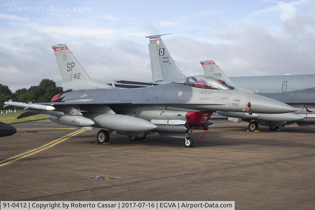 91-0412, 1991 General Dynamics F-16C Fighting Falcon C/N CC-110, RIAT 2017